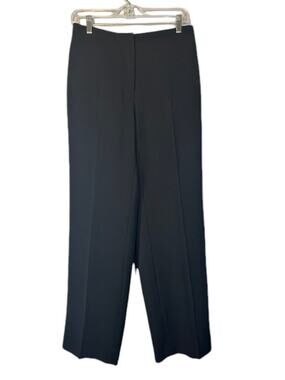 Calvin Klein Black Front Pleated Lined Career Formal Dress Pants Women Sz 6